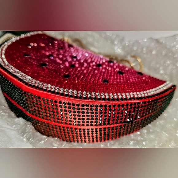Tabitha Evening Bag Bling Rhinestone Water Melon Purse Urban Expressions NWT$90 - Picture 9 of 13